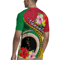 Vanuatu Tribal Boar Tusk Rugby Jersey Tropical Plants with Namele and Melanesian Pattern LT03 - Polynesian Pride