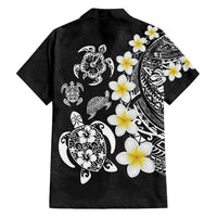 Hawaiian Plumeria Turtles Family Matching Puletasi and Hawaiian Shirt Polynesian Art Tattoo