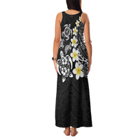 Hawaiian Plumeria Turtles Family Matching Tank Maxi Dress and Hawaiian Shirt Polynesian Art Tattoo