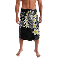 Hawaiian Plumeria Turtles Lavalava Polynesian Art Tattoo LT03 Black - Polynesian Pride
