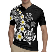 Hawaiian Plumeria Turtles Rugby Jersey Polynesian Art Tattoo LT03 - Polynesian Pride