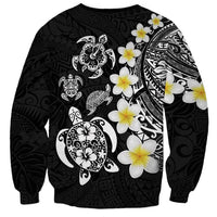 Hawaiian Plumeria Turtles Sweatshirt Polynesian Art Tattoo LT03 - Polynesian Pride