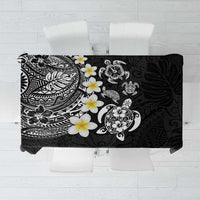 Hawaiian Plumeria Turtles Tablecloth Polynesian Art Tattoo LT03 Black - Polynesian Pride