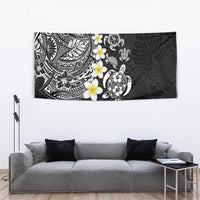 Hawaiian Plumeria Turtles Tapestry Polynesian Art Tattoo
