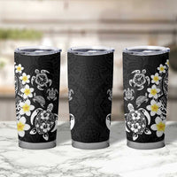 Hawaiian Plumeria Turtles Tumbler Cup Polynesian Art Tattoo