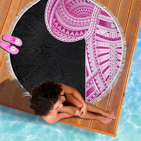 Samoan Art Tattoo Polynesian Pattern Beach Blanket Pink Out Color LT03 - Polynesian Pride