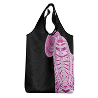 Samoan Art Tattoo Polynesian Pattern Grocery Bag Pink Out Color LT03 - Polynesian Pride