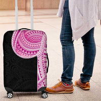 Samoan Art Tattoo Polynesian Pattern Luggage Cover Pink Out Color