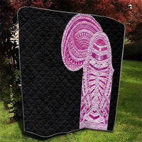 Samoan Art Tattoo Polynesian Pattern Quilt Pink Out Color