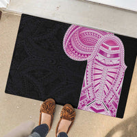 Samoan Art Tattoo Polynesian Pattern Rubber Doormat Pink Out Color LT03 - Polynesian Pride