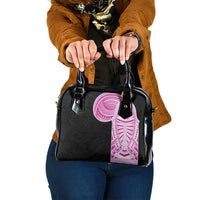 Samoan Art Tattoo Polynesian Pattern Shoulder Handbag Pink Out Color