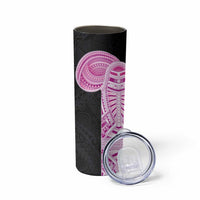 Samoan Art Tattoo Polynesian Pattern Skinny Tumbler Pink Out Color