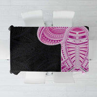 Samoan Art Tattoo Polynesian Pattern Tablecloth Pink Out Color LT03 Black - Polynesian Pride