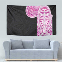 Samoan Art Tattoo Polynesian Pattern Tapestry Pink Out Color