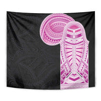 Samoan Art Tattoo Polynesian Pattern Tapestry Pink Out Color