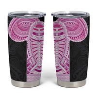 Samoan Art Tattoo Polynesian Pattern Tumbler Cup Pink Out Color