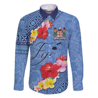 Bula Fiji Hibiscus and Plumeria Flowers Family Matching Short Sleeve Bodycon Dress and Hawaiian Shirt Tapa Tattoo Polynesian Pattern