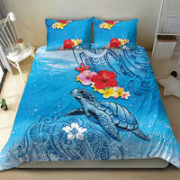 Hawaii Sea Turtle and Tropical Flowers Bedding Set Polynesian Tattoo Undersea Vibe LT03 - Polynesian Pride