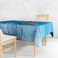 Hawaii Sea Turtle and Tropical Flowers Tablecloth Polynesian Tattoo Undersea Vibe LT03 - Polynesian Pride