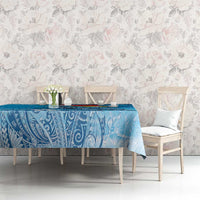 Hawaii Sea Turtle and Tropical Flowers Tablecloth Polynesian Tattoo Undersea Vibe LT03 - Polynesian Pride