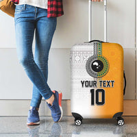 Custom Fiji and Australia Rugby Luggage Cover Aboriginal and Fijian Masi Pattern