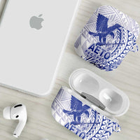 American Samoa Pago Pago Aeto AirPods Case Wingstyle Blue-White Color LT03 - Polynesian Pride