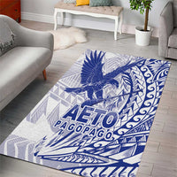 Samoa Pago Pago Aeto Area Rug Wingstyle Blue-White Color - Polynesian Pride