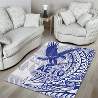 Samoa Pago Pago Aeto Area Rug Wingstyle Blue-White Color - Polynesian Pride