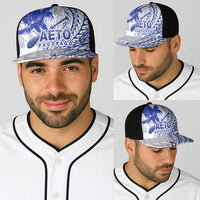 American Samoa Pago Pago Aeto Baseball Net Cap Wingstyle Blue-White Color - Polynesian Pride
