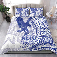 Samoa Pago Pago Aeto Bedding Set Wingstyle Blue-White Color - Polynesian Pride