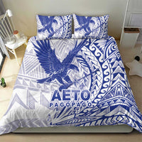 Samoa Pago Pago Aeto Bedding Set Wingstyle Blue-White Color - Polynesian Pride