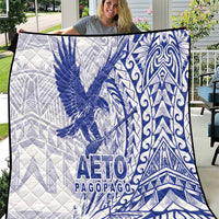 Samoa Pago Pago Aeto Quilt Wingstyle Blue-White Color - Polynesian Pride