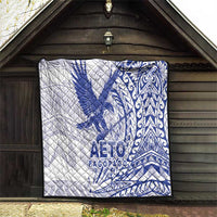 Samoa Pago Pago Aeto Quilt Wingstyle Blue-White Color - Polynesian Pride