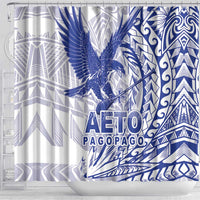 Samoa Pago Pago Aeto Shower Curtain Wingstyle Blue-White Color - Polynesian Pride