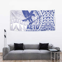 Samoa Pago Pago Aeto Tapestry Wingstyle Blue-White Color - Polynesian Pride