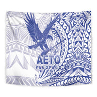 Samoa Pago Pago Aeto Tapestry Wingstyle Blue-White Color - Polynesian Pride