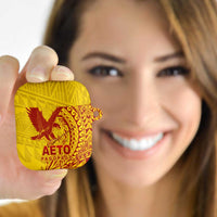 American Samoa Pago Pago Aeto AirPods Case Wingstyle Red-Gold Color LT03 Yellow - Polynesian Pride