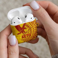American Samoa Pago Pago Aeto AirPods Case Wingstyle Red-Gold Color LT03 - Polynesian Pride