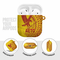 American Samoa Pago Pago Aeto AirPods Case Wingstyle Red-Gold Color LT03 - Polynesian Pride