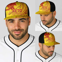 American Samoa Pago Pago Aeto Baseball Net Cap Wingstyle Red-Gold Color LT03 - Polynesian Pride