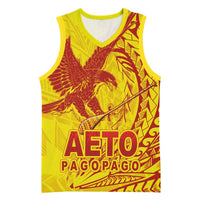 Samoa Pago Pago Aeto Basketball Jersey Wingstyle Red-Gold Color - Polynesian Pride