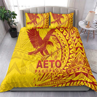 Samoa Pago Pago Aeto Bedding Set Wingstyle Red-Gold Color - Polynesian Pride