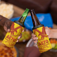 Samoa Pago Pago Aeto 4 in 1 Can Cooler Tumbler Wingstyle Red-Gold Color - Polynesian Pride