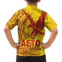 Samoa Pago Pago Aeto Hawaiian Shirt Wingstyle Red-Gold Color - Polynesian Pride