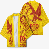 Samoa Pago Pago Aeto Kimono Wingstyle Red-Gold Color - Polynesian Pride