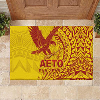 Samoa Pago Pago Aeto Rubber Doormat Wingstyle Red-Gold Color - Polynesian Pride