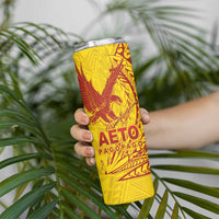 Samoa Pago Pago Aeto Skinny Tumbler Wingstyle Red-Gold Color - Polynesian Pride