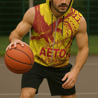 Samoa Pago Pago Aeto Sleeveless Zip Hoodie Wingstyle Red-Gold Color - Polynesian Pride