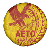 Samoa Pago Pago Aeto Spare Tire Cover Wingstyle Red-Gold Color - Polynesian Pride
