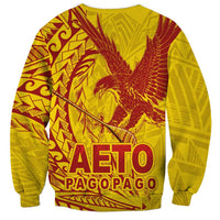 Samoa Pago Pago Aeto Sweatshirt Wingstyle Red-Gold Color - Polynesian Pride